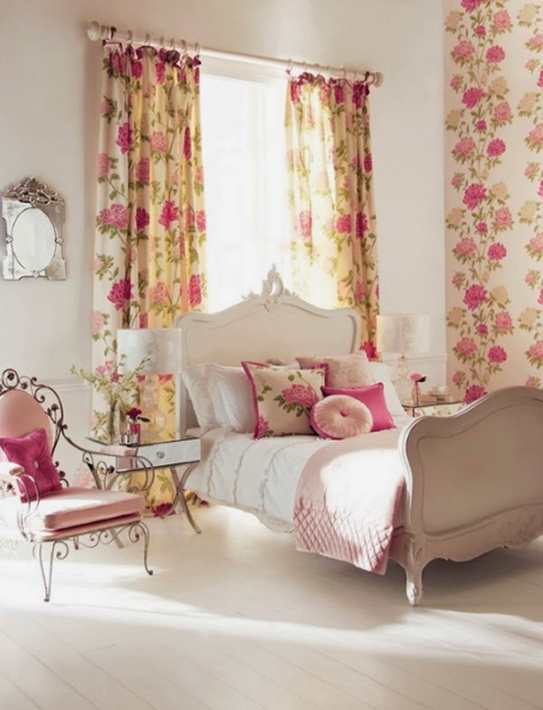 rolemodel room: floral bedroom ideas with walpaper themes