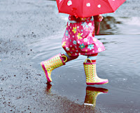 Children Playing in Rain Photo