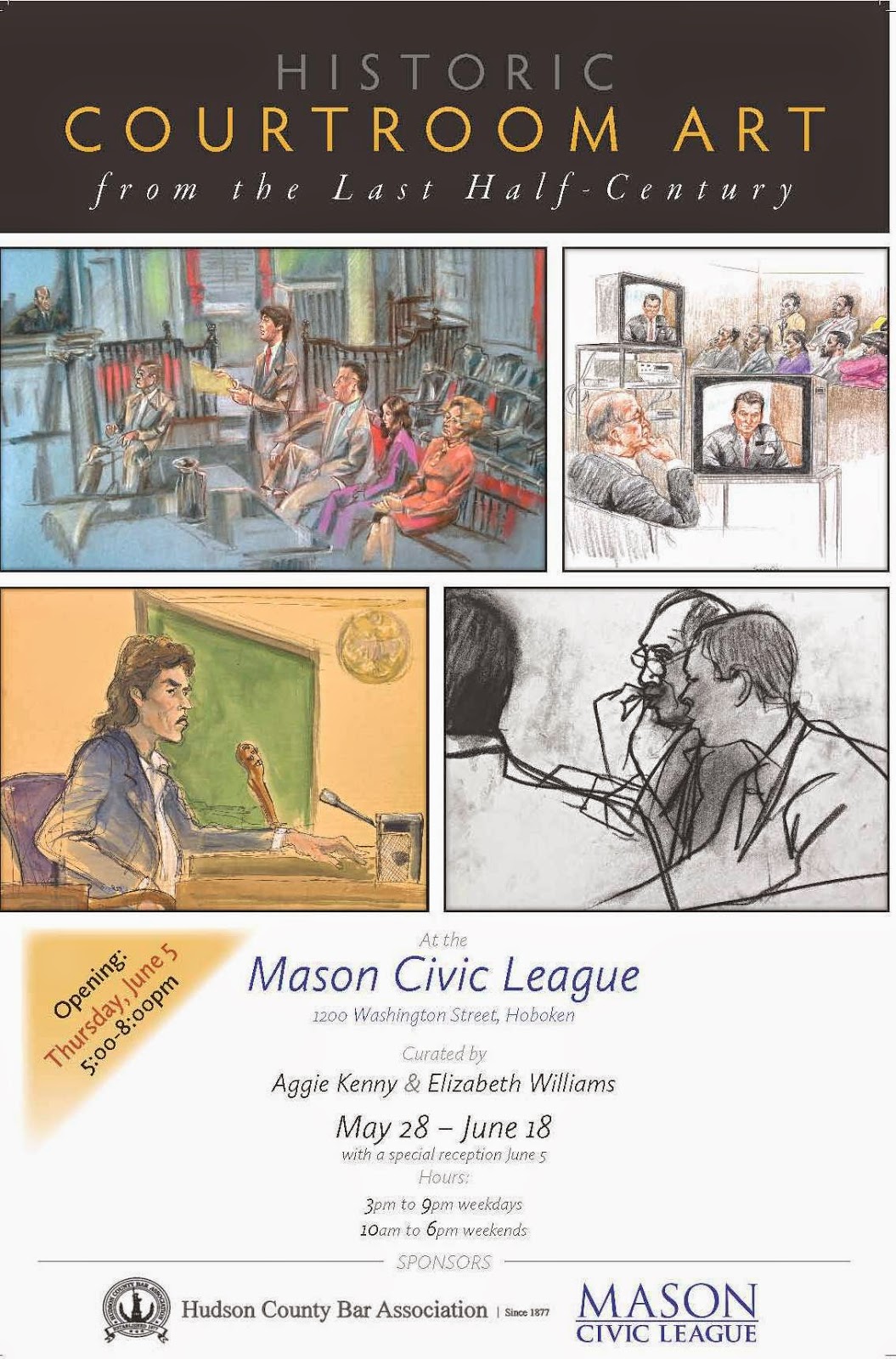 ILLUSTRATED COURTROOM HOBOKEN GALLERY FEATURES COURTROOM ART Opening