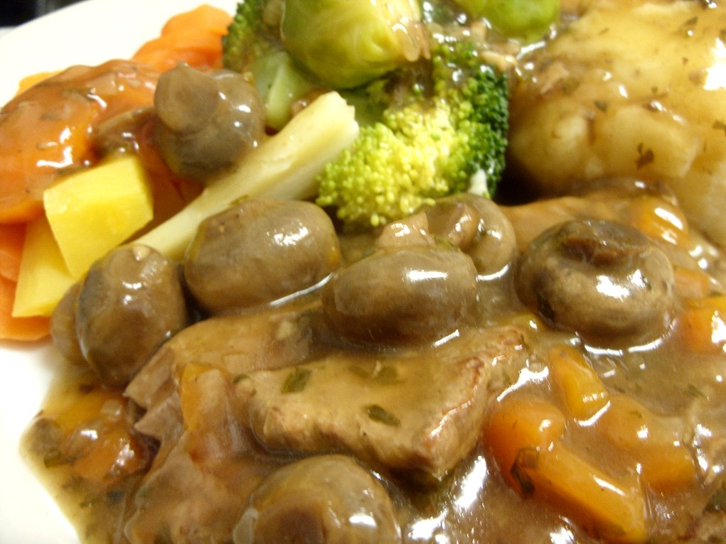 Jenny Eatwell's Rhubarb & Ginger Slow Cooker Veal Marsala using