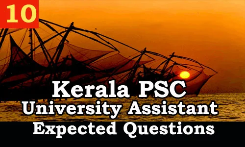 Kerala PSC : Expected Question for University Assistant Exam - 01