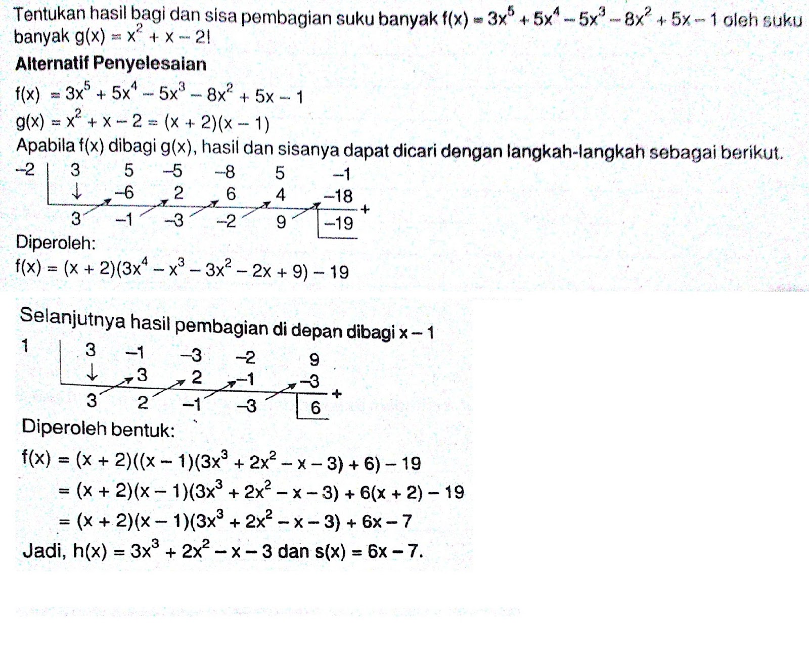 Rangkuman, Soal, Pembahasan Bab Polinomial