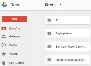 Google Drive dökümanlar