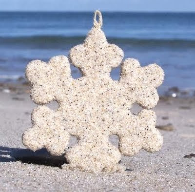 beach sand ornament snow flake