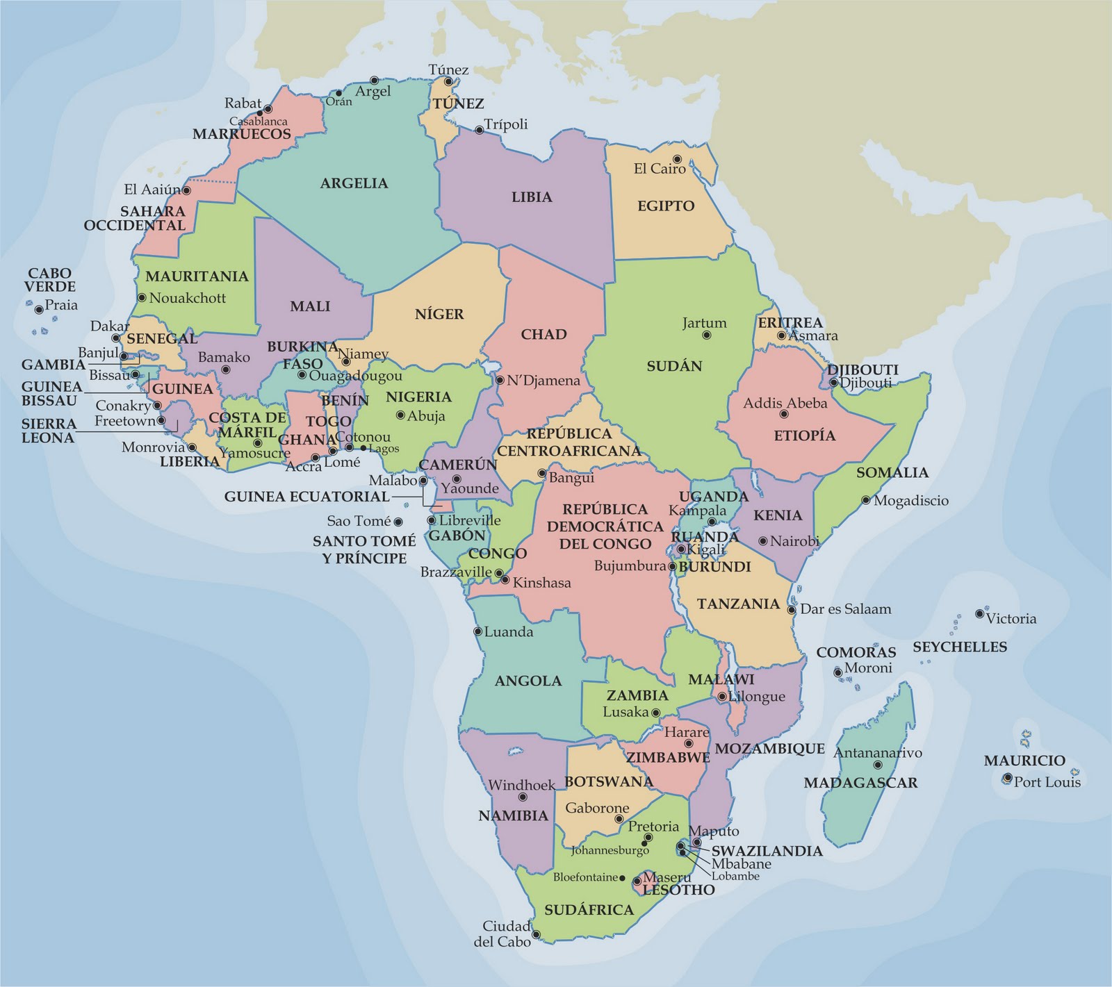 Mapas De Africa Con Nombres 7327