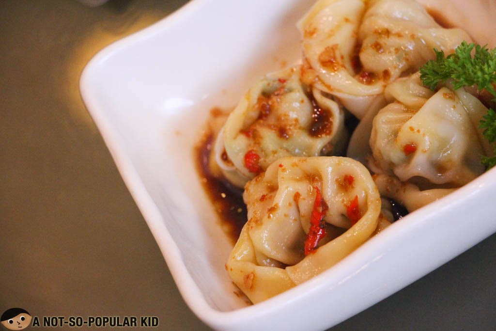 Pork Dumpling with Hot Chili Sauce of Crystal Jade Shanghai Delight