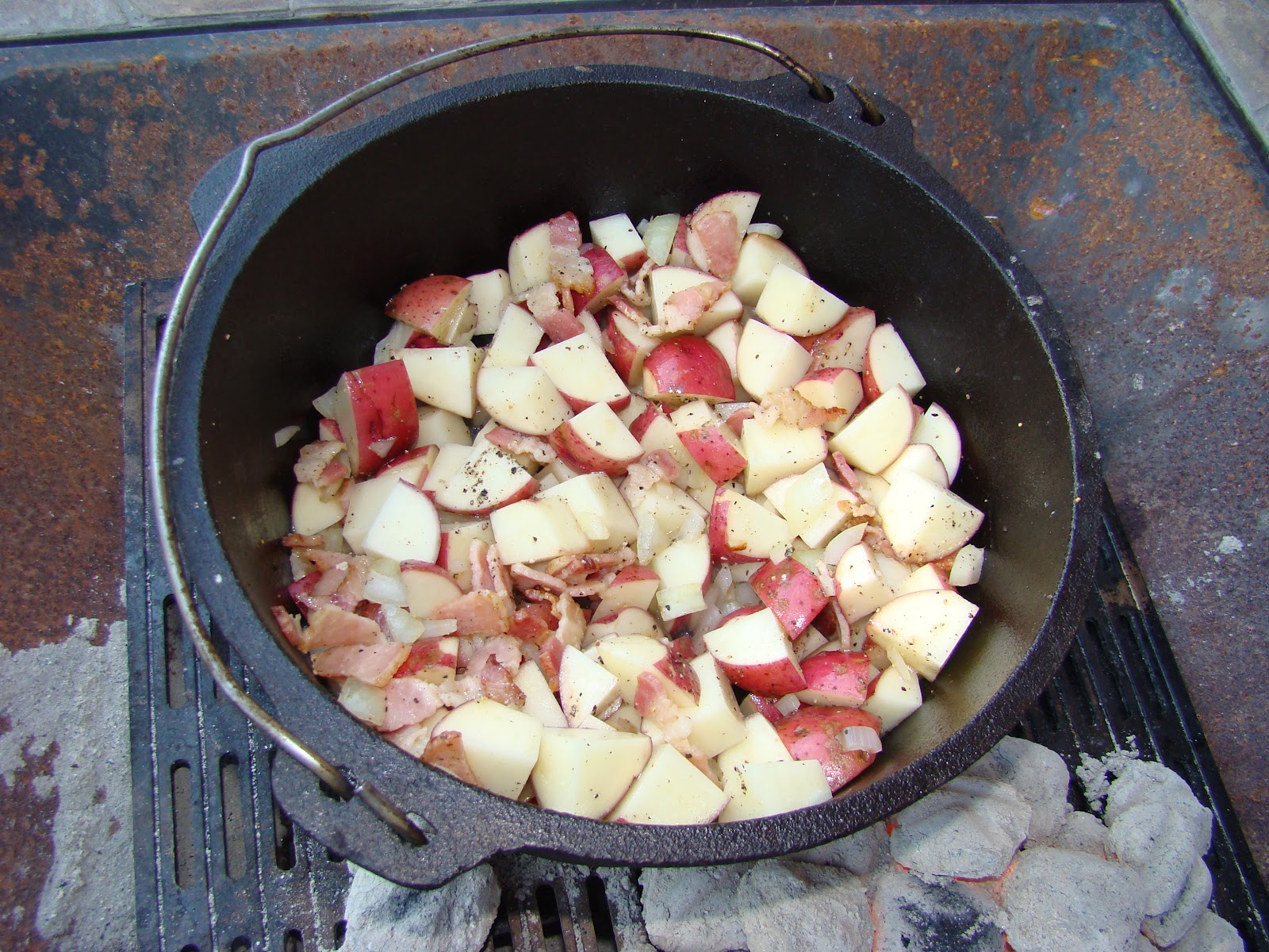 Our Treasured Home Dutch Oven Roasted Potatoes