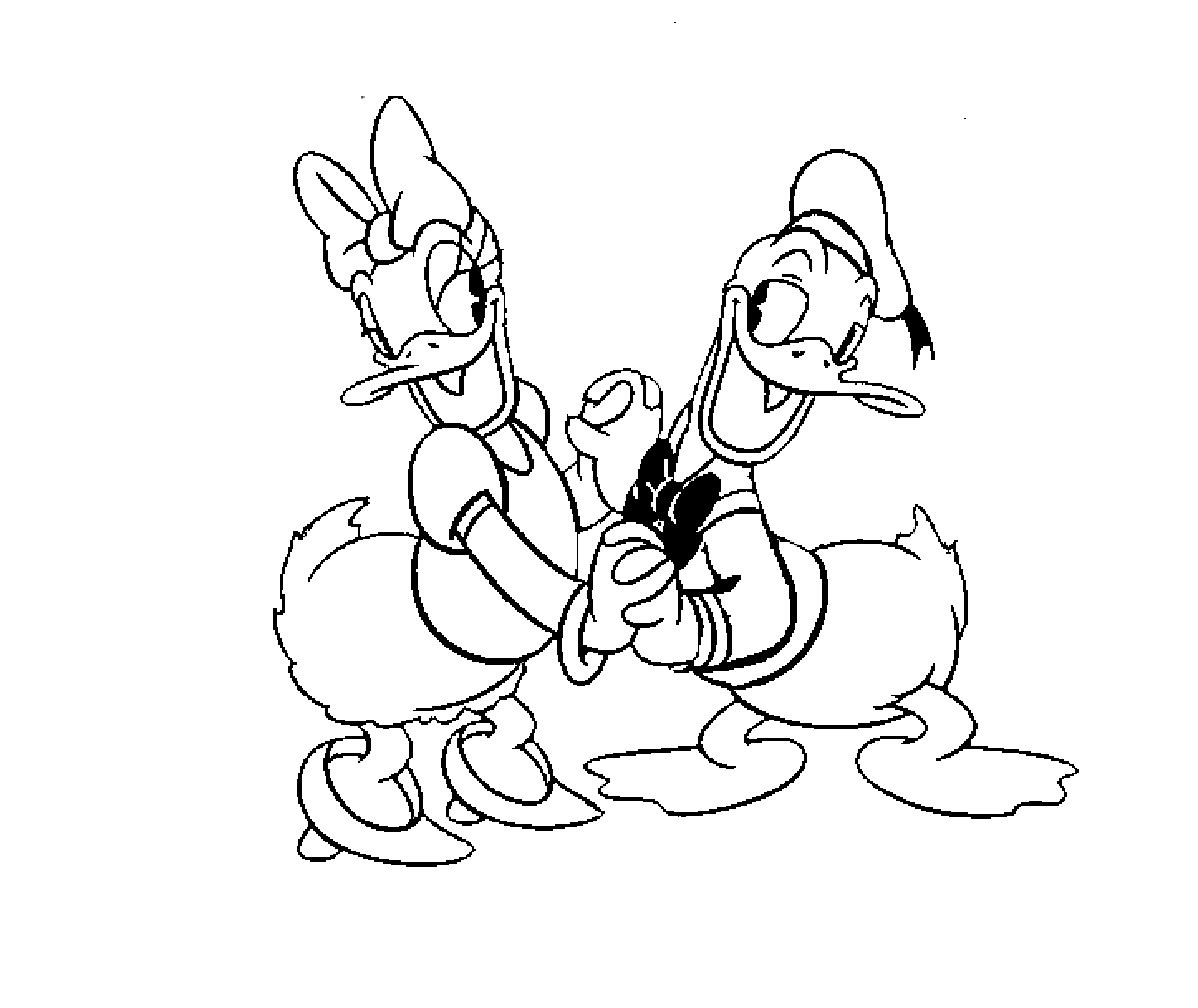 daisy duck and donald duck coloring pages - photo #38