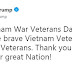 'Thank you for your lack of service and your fraudulent bone spurs. A**hole': Trump is mocked for thanking Vietnam veterans despite draft dodge and saying his 'personal Vietnam' was avoiding STDs (3 Pics)