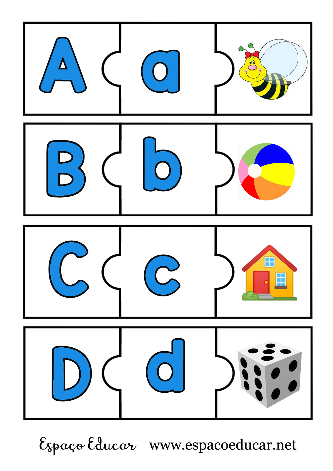 Jogo pedagogico do alfabeto