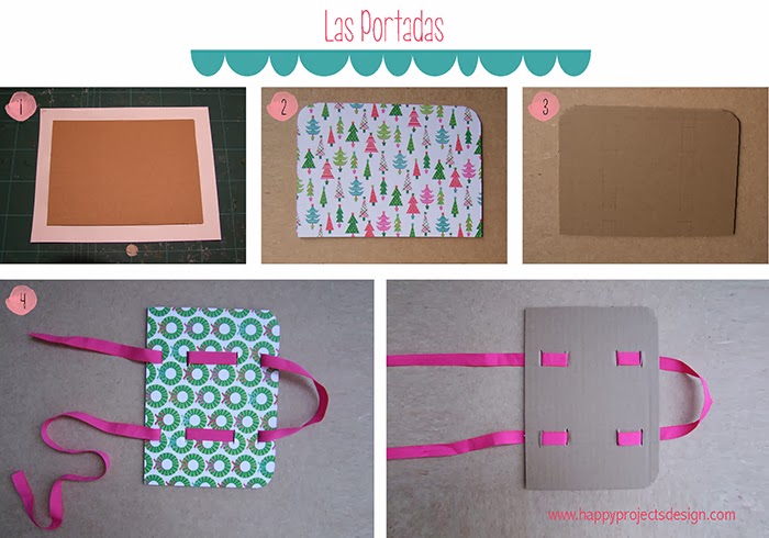 DIY: Encuadernación con cintas. Las portadas