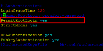 How to allow ssh root login in ubuntu 16.X