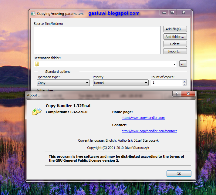 Copy Handler 1.32 Final - Gastuwi Blog's