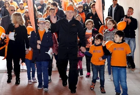 Prince Albert of Monaco, Princess Caroline of Hannover, Princess Alexandra and Beatrice Borromeo attended a charity march in Monaco, organized by "Monaco Flavien Foundation