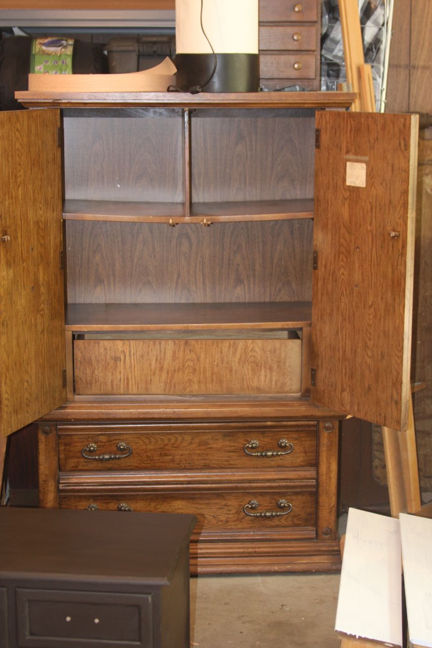 I really should be sleeping.... Armoire Redo