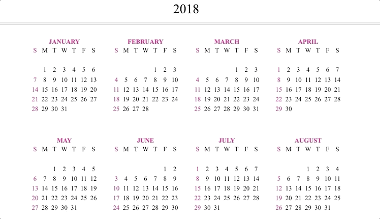 Flexbox responsive calendar