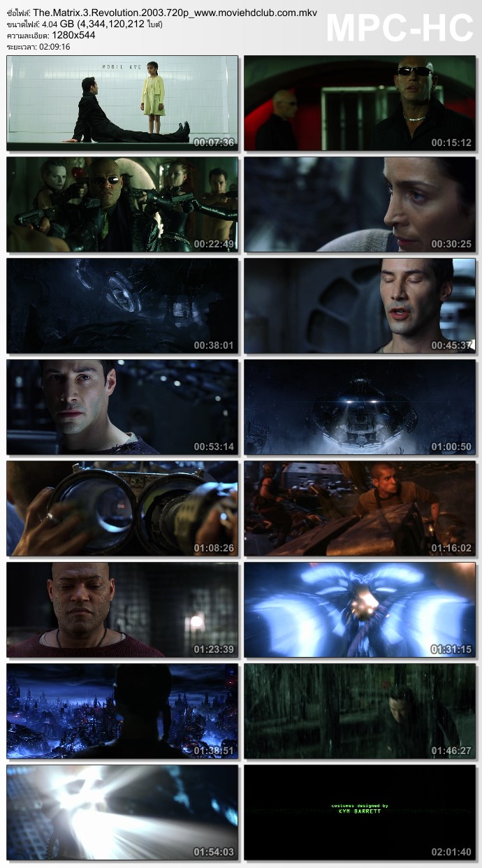 [Mini-HD][Boxset] The Matrix Collection (1999-2003) - มนุษย์เหนือโลก ภาค 1-3 [720p][เสียง:ไทย DTS/Eng AC3][ซับ:ไทย/Eng][.MKV] TM3_MovieHdClub_SS