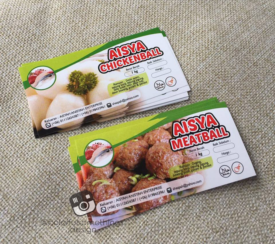 colourful somethings Tempah Sticker Label Produk