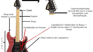 Partes de la guitarra en español y portugués
