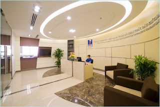 Quầy lễ tân văn phòng công ty Petrolimex