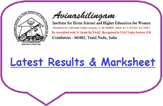 Avinashilingam University Result May June 2020