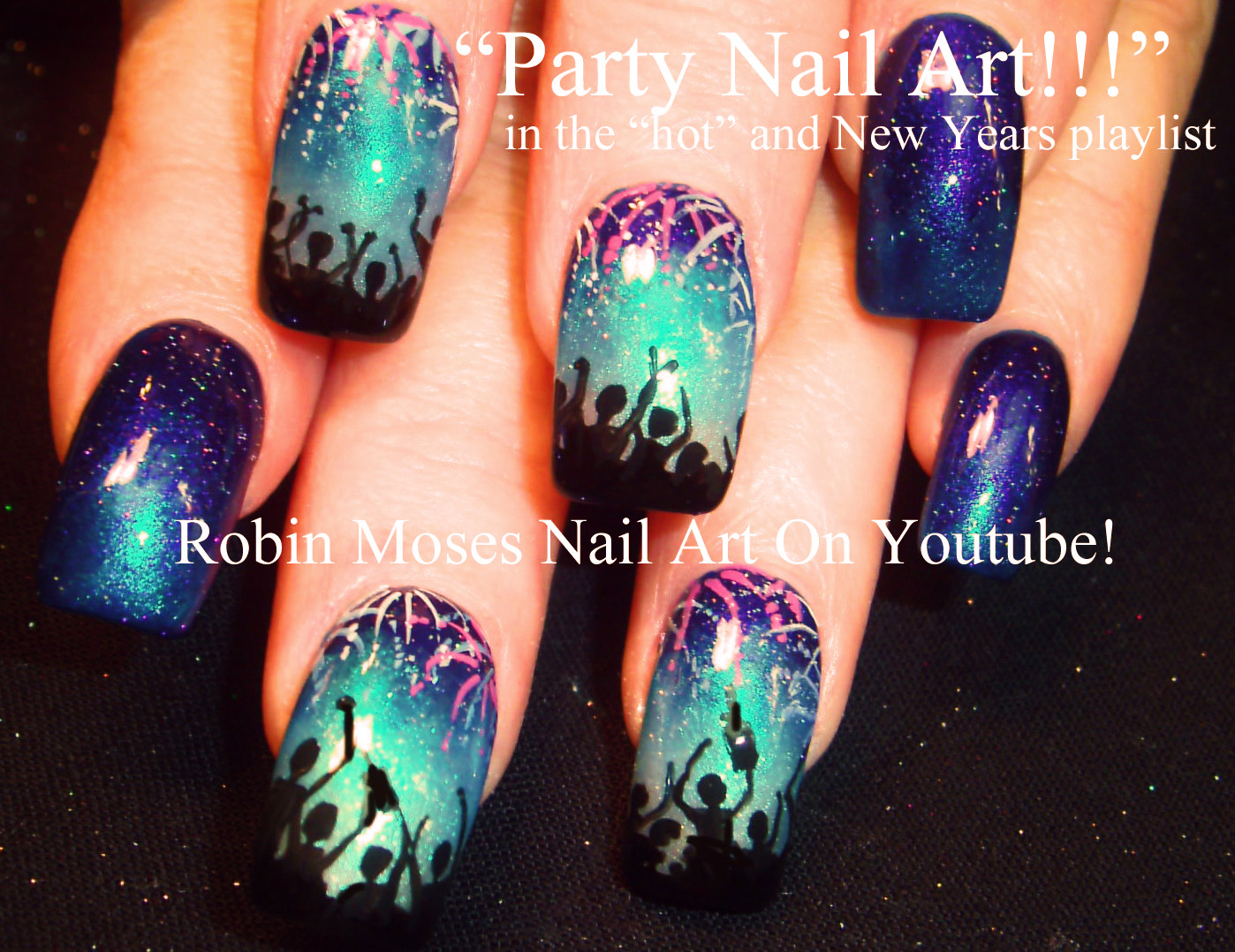 robin moses nail art: happy new year 2016! "new years nails" "new