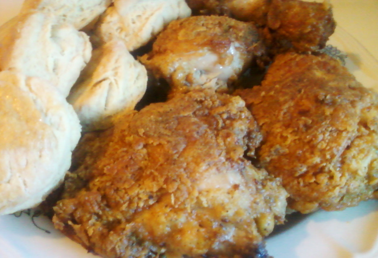 Oven-Fried Chicken And Biscuits
