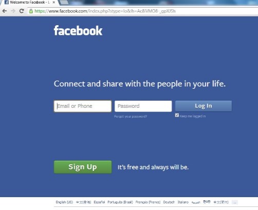 Welcome To Facebook Log In Logout