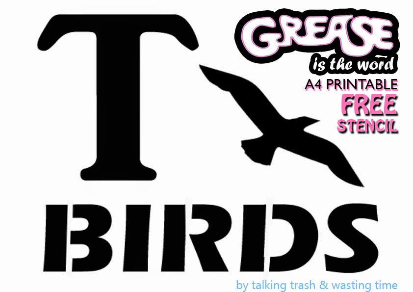 Free Printable T Bird Pink Ladies Poodle Stencil Now Thats Peachy