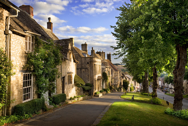 The Cotswold town of Burford in the morning sunlight by Martyn Ferry Photography