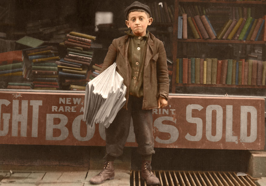 Stunning Colorized Photos Show Child Laborers in Early 20th Century