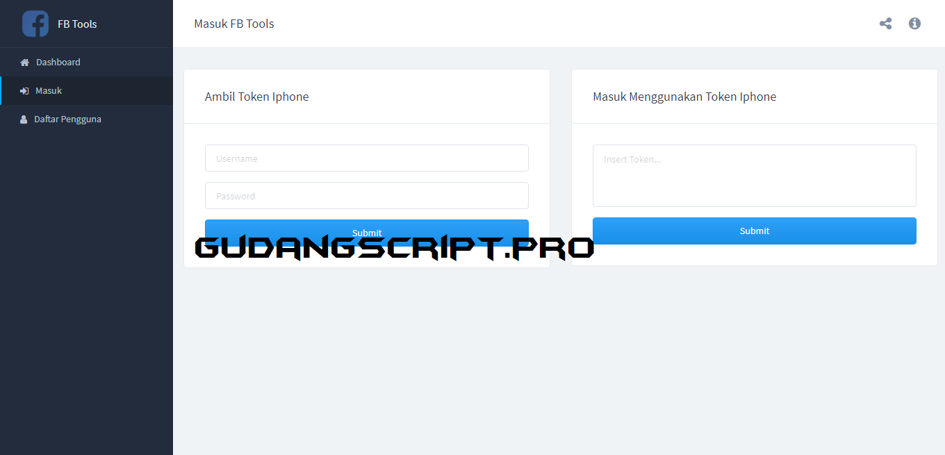 FACEBOOK TOOLS Script Reponsive Rapih dan Mudah Terbaru | Demo