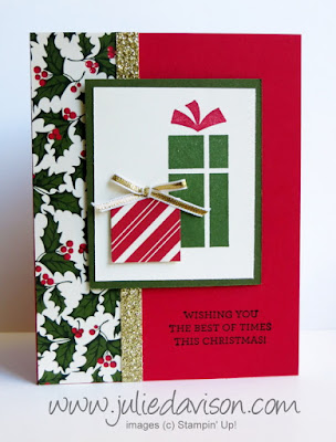 VIDEO Tutorial for Stampin' Up! Your Presents Season of Cheer Christmas Pop Up Presents Card #christmas #stampinup scs SplitcoastStampers www.juliedavison.com