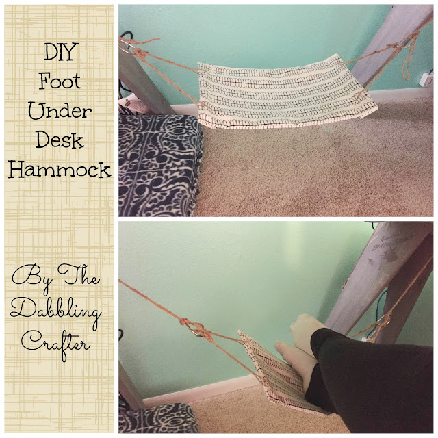 DIY Sunday DIY Foot [Under Desk] Hammock The Dabbling Crafter