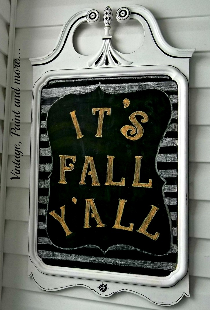 Vintage, Paint and more... painted fall chalkboard