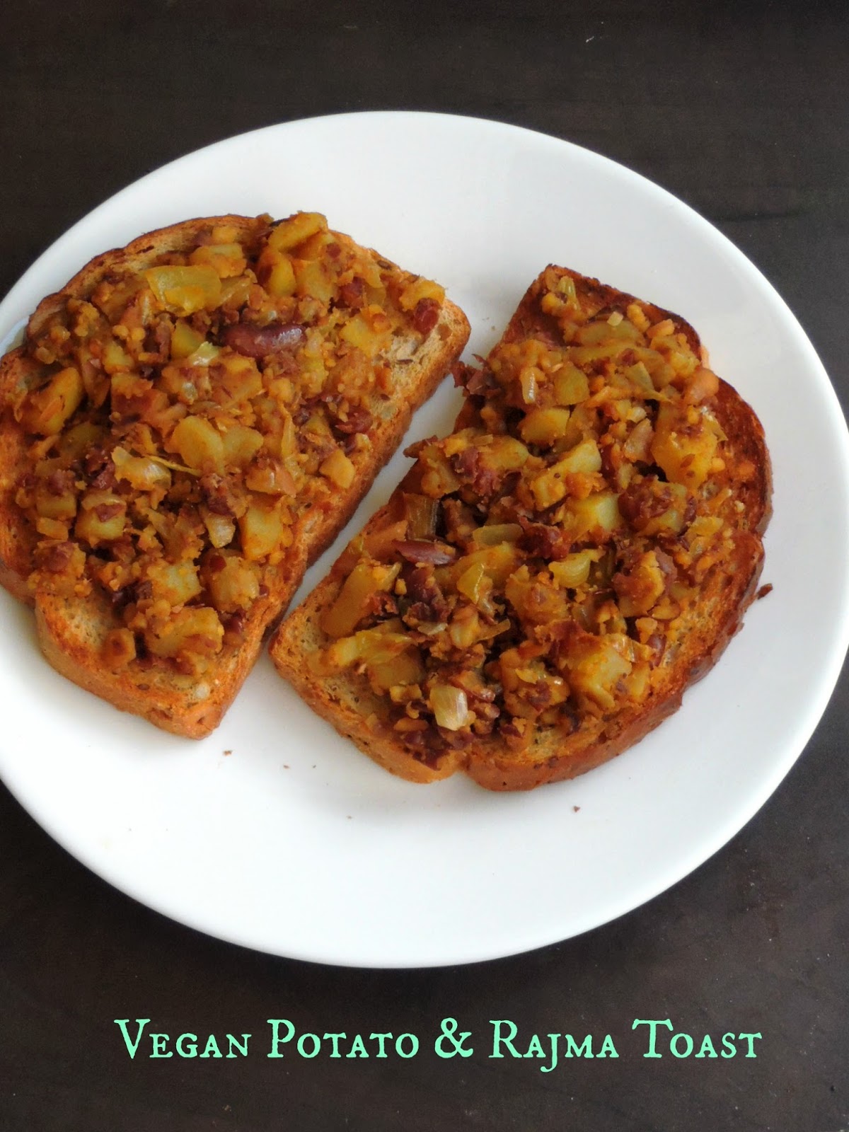 Vegan Potato & Kidney Bean Masala Toast Cook N Click