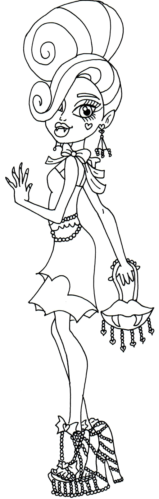 Free Printable Monster High Coloring Pages: Draculaura ...