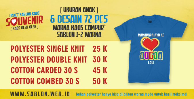 Paket usaha kaos wisata kaos oleh oleh kaos souvenir ukuran anak Paket usaha kaos wisata kaos oleh oleh kaos souvenir ukuran anak