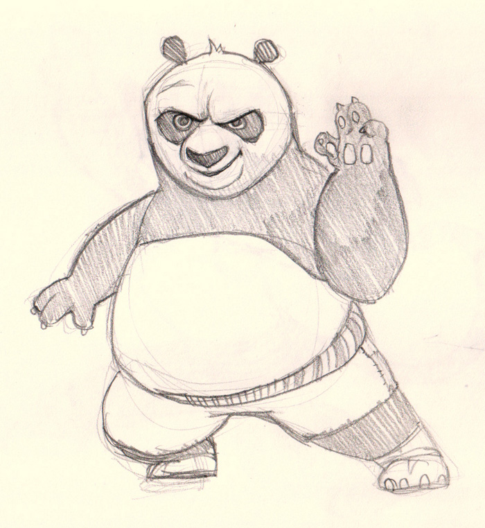 How to draw Kung Fu Panda Po