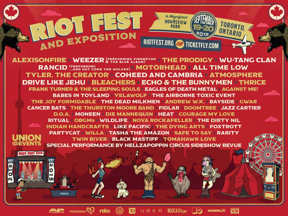 Muestrario Musical (Al aire libre): Riot fest Toronto 2015