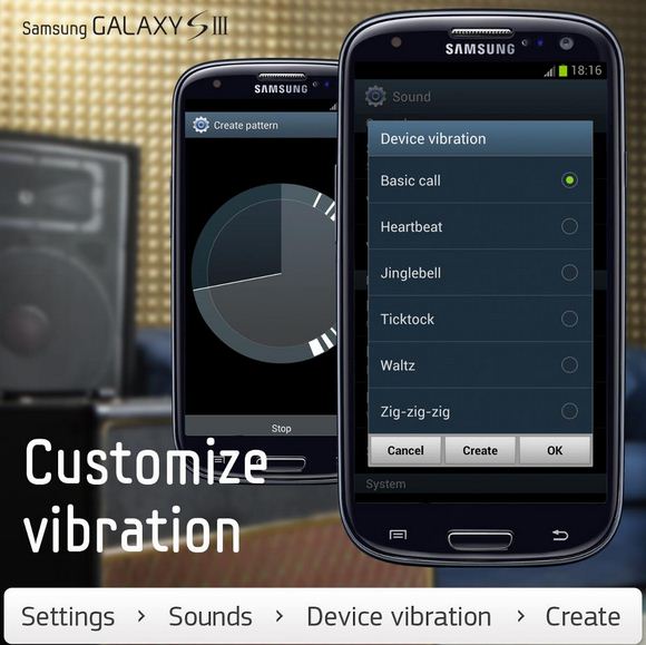 How to customize vibration in Samsung Galaxy S3? | Picturolisis