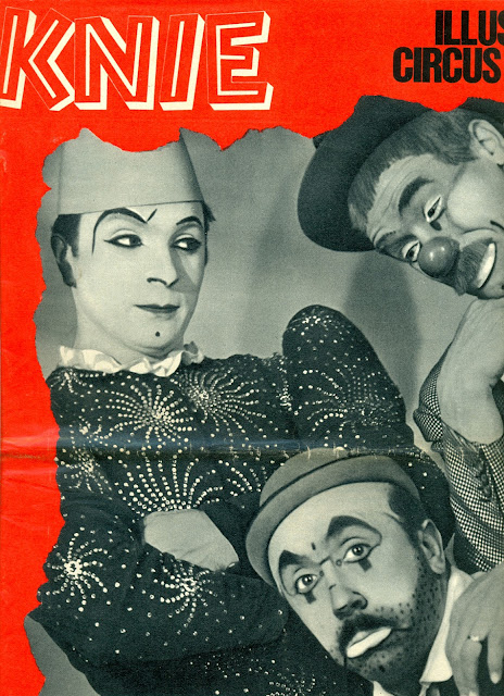 Programme illustré du Cirque Knie 1964 avec le trio de clown les Francesco