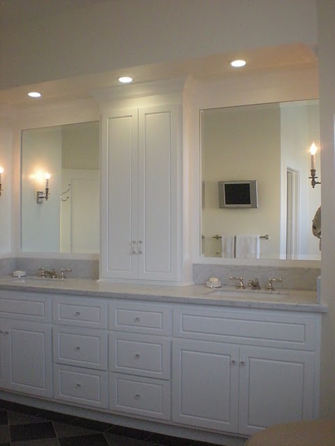 Decorating Den Interiors - Susan Sutherlin: Vanity Towers Take Bathroom ...