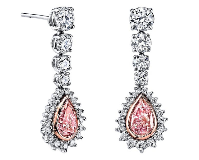 Luxury Pink Diamond Earrings