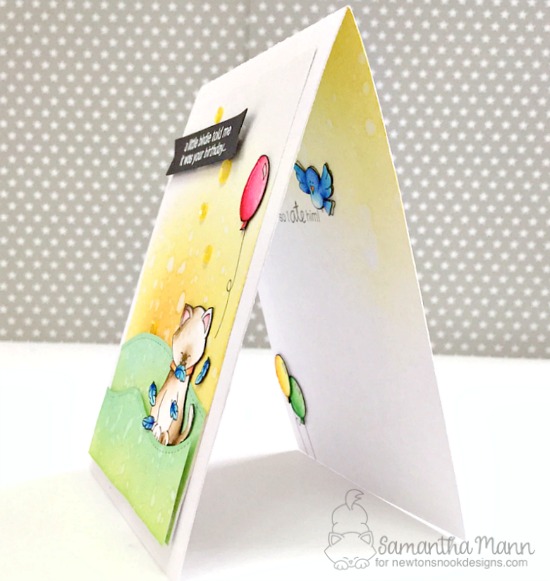 A Little Birdie Told Me Card by Samantha Mann | Newton's Birthday Flutter stamp set by Newton's Nook Designs #newtonsnook