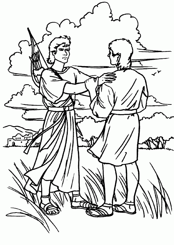 david and saul bible coloring pages - photo #12