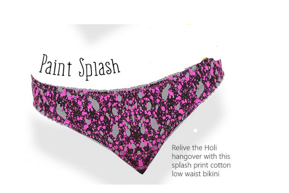 5 Spring-Perfect-Panties Offered by Clovia in Just... Splash print panty with low-waist detail