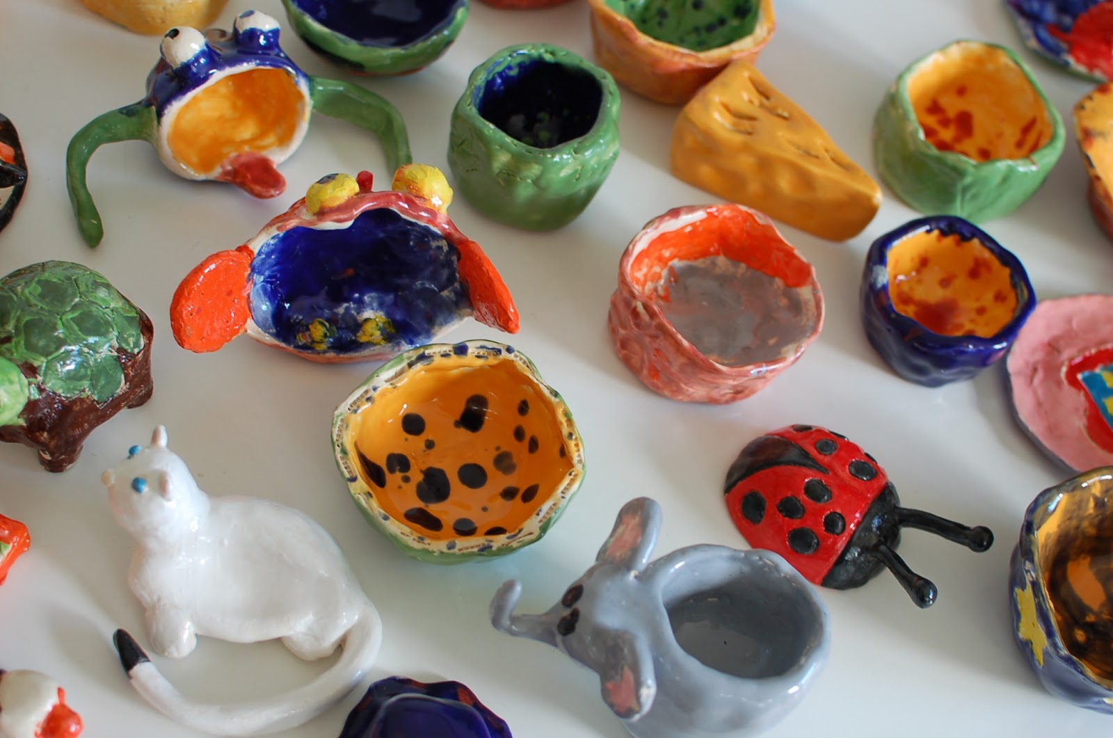 Sunnyside Art House Colourful Pinch Pots and Pinch Pot Creations