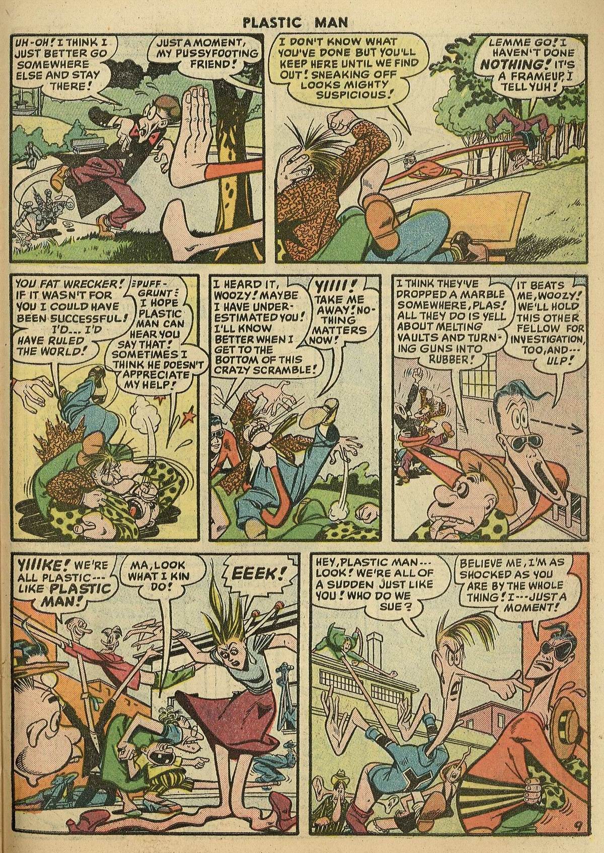 Read online Plastic Man (1943) comic -  Issue #56 - 27