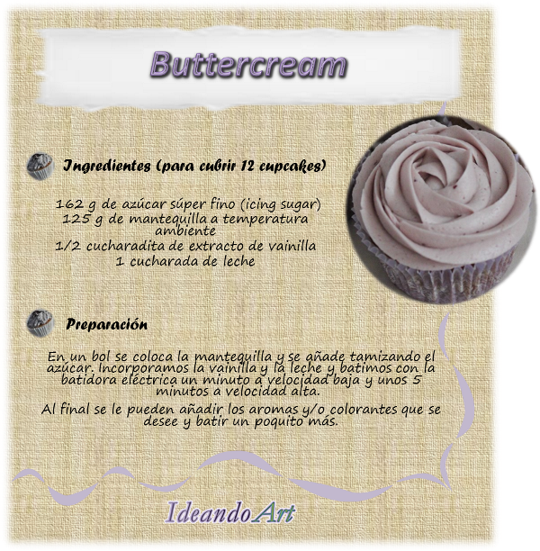 Receta de buttercream